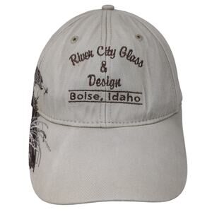 River City Glass & Design Boise, Idaho Strapback Baseball Cap Beige OS Dri-Duck